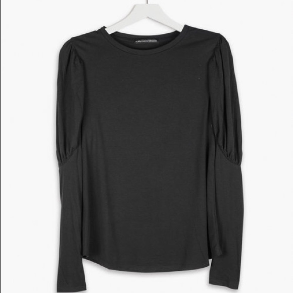 Harlowe & Graham Ruched Puff Sleeve Tee